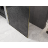Mexen Kioto parede de duche Walk-in 160 x 200 cm, crackle grafite 12 mm, dourado escovado - 800-160-101-55-44-X