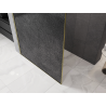 Mexen Kioto Paroi de douche Walk-in 80 x 200 cm, crackle graphite 12 mm, doré brossé - 800-080-101-55-44-X