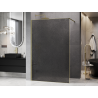 Mexen Kioto parede de duche Walk-in 160 x 200 cm, crackle grafite 12 mm, dourado escovado - 800-160-101-55-44-X