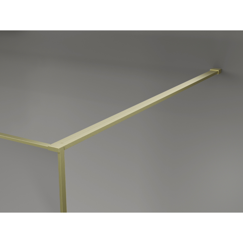 Mexen Kioto parede de duche Walk-in 160 x 200 cm, crackle grafite 12 mm, dourado escovado - 800-160-101-55-44-X