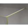 Mexen Kioto parede de duche Walk-in 160 x 200 cm, crackle grafite 12 mm, dourado escovado - 800-160-101-55-44-X