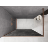Mexen Kioto Duschwand Walk-in 130 x 200 cm, Crackle Graphit 12 mm, gebürstetes Kupfer - 800-130-101-65-44-X