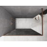 Mexen Kioto parede de duche Walk-in 90 x 200 cm, vidraça grafite 12 mm, cobre escovado - 800-090-101-65-44-X