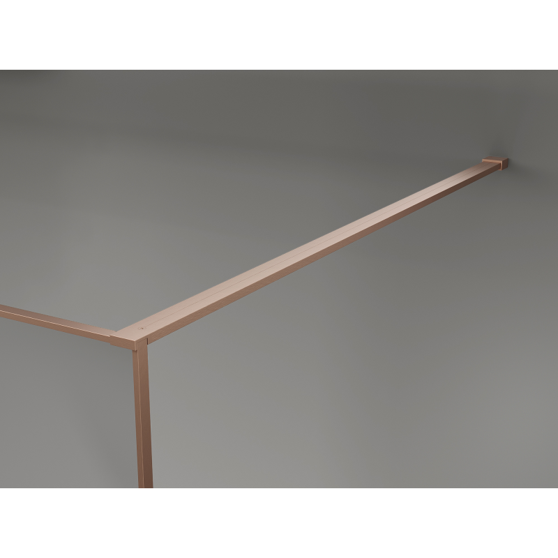 Mexen Kioto parede de duche Walk-in 70 x 200 cm, crackle grafite 12 mm, cobre escovado - 800-070-101-65-44-X