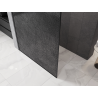 Mexen Kioto panel de ducha Walk-in 120 x 200 cm, grafito crackle 12 mm, gris arma cepillado - 800-120-101-66-44-X