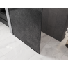 Mexen Kioto paroi de douche walk-in 90 x 200 cm, crackle graphite 12 mm, gris fusil brossé - 800-090-101-66-44-X