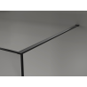 Mexen Kioto panel de ducha Walk-in 130 x 200 cm, grafito crackle 12 mm, negro - 800-130-101-70-44-X