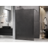 Mexen Kioto parede de duche Walk-in 110 x 200 cm, crackle grafite 12 mm, gun metal - 800-110-101-95-44-X