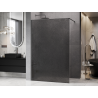 Mexen Kioto parede de duche Walk-in 80 x 200 cm, crackle grafite 12 mm, metal escurecido - 800-080-101-95-44-X