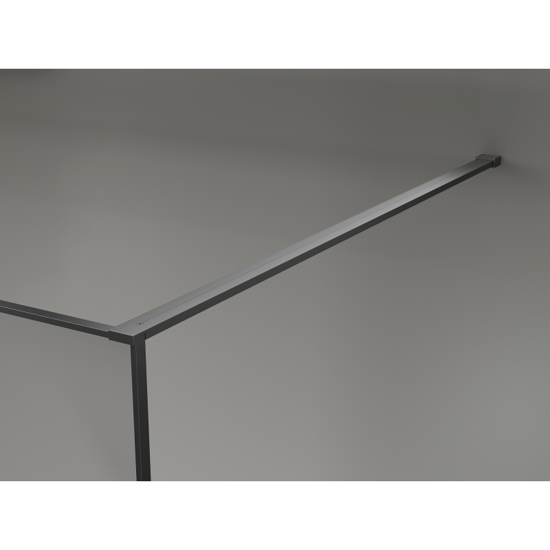 Mexen Kioto parede de duche Walk-in 80 x 200 cm, crackle grafite 12 mm, metal escurecido - 800-080-101-95-44-X