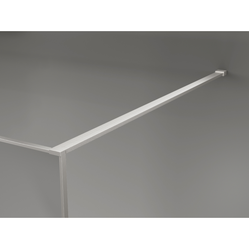 Mexen Kioto Πάνελ ντουζ Walk-in 80 x 200 cm, crackle γραφίτης 12 mm, βουρτσισμένο νικέλιο