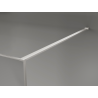 Mexen Kioto τοίχος ντους Walk-in 90 x 200 cm, crackle γραφίτης 12 mm, βουρτσισμένο νικέλιο