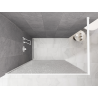 Mexen Kioto parede de chuveiro Walk-in 100 x 200 cm, crackle transparente 12 mm, branca - 800-100-101-20-04-X