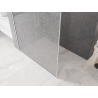 Mexen Kioto mampara de ducha Walk-in 150 x 200 cm, crackle transparente 12 mm, blanco - 800-150-101-20-04-X