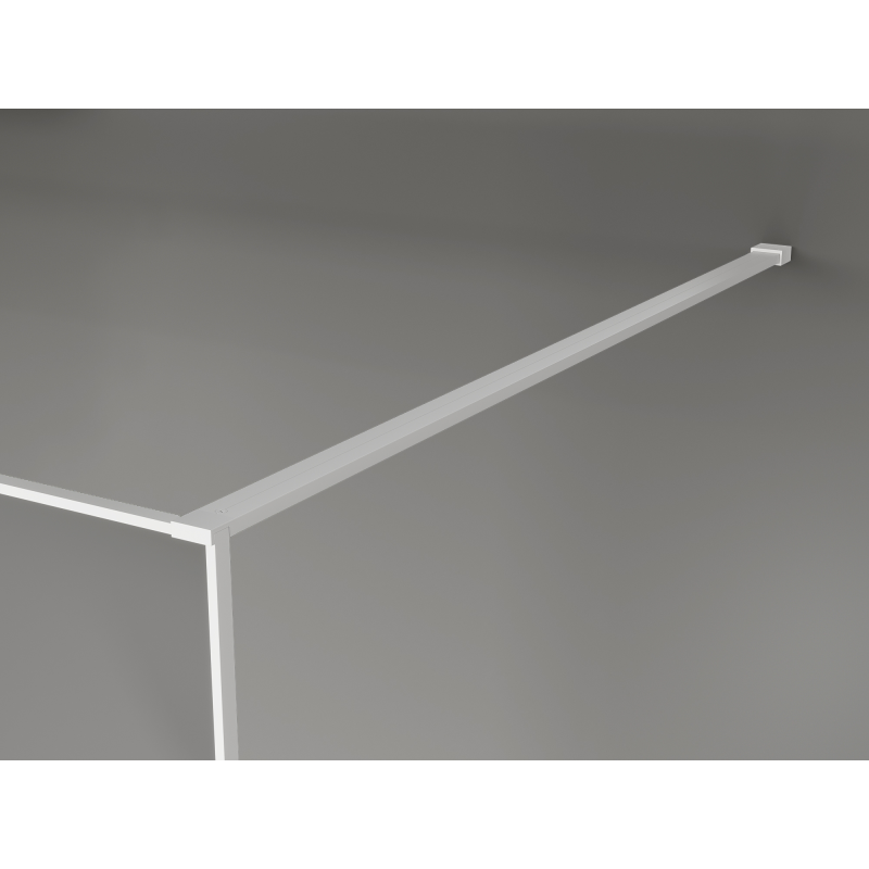 Mexen Kioto mampara de ducha Walk-in 150 x 200 cm, crackle transparente 12 mm, blanco - 800-150-101-20-04-X