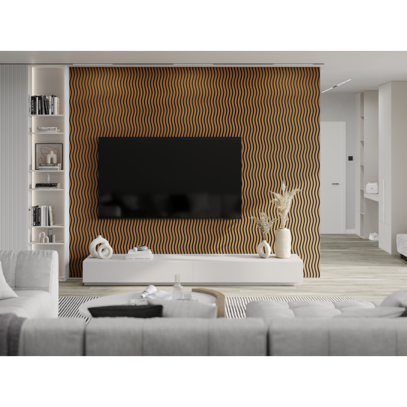 Mexen Lam-SF 01 lamele ścienne akustyczne 280 x 30 cm, filc 9 mm, fornir techniczny, Dąb Natural - S106-280-01-042