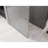 Mexen Kioto panel de ducha Walk-in 100 x 200 cm, crackle transparente 12 mm, oro cepillado - 800-100-101-55-04-X