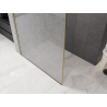 Mexen Kioto parede de chuveiro Walk-in 100 x 200 cm, crackle transparente 12 mm, dourada escovada - 800-100-101-55-04-X
