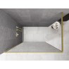 Mexen Kioto Inloopdouchewand 120 x 200 cm, crackle transparant 12 mm, goud geborsteld - 800-120-101-55-04-X