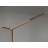 Mexen Kioto mampara de ducha Walk-in 110 x 200 cm, crackle transparente 12 mm, oro rosa - 800-110-101-60-04-X