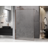 Mexen Kioto parede de duche Walk-in 140 x 200 cm, crackle transparente 12 mm, ouro rosa - 800-140-101-60-04-X