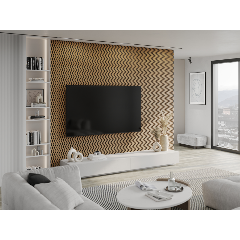 Mexen Lam-SF 02 Akustische Wandpaneele 280 x 30 cm, Filz 9 mm, technisches Furnier, Eiche Classic - S106-280-02-041