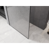 Mexen Kioto Πλαϊνό τοίχο ντους Walk-in 110 x 200 cm, crackle διαφανές 12 mm, βούρτσισμα gun