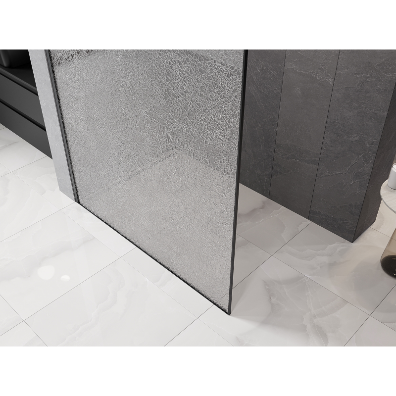 Mexen Kioto dušas siena Walk-in 90 x 200 cm, crackle caurspīdīgs 12 mm, gun gray matēts - 800-090-101-66-04-X