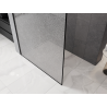 Mexen Kioto Πάνελ ντουζιέρας Walk-in 140 x 200 cm, crackle διαφανές 12 mm, μαύρο