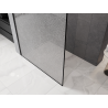 Mexen Kioto parete doccia Walk-in 150 x 200 cm, crackle trasparente 12 mm, nero - 800-150-101-70-04-X