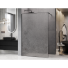 Mexen Kioto panel de ducha Walk-in 110 x 200 cm, crackle transparente 12 mm, negro - 800-110-101-70-04-X