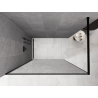 Mexen Kioto panel de ducha Walk-in 110 x 200 cm, crackle transparente 12 mm, negro - 800-110-101-70-04-X