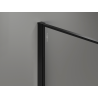 Mexen Kioto parete doccia Walk-in 100 x 200 cm, crackle trasparente 12 mm, nera - 800-100-101-70-04-X