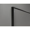 Mexen Kioto parede de duche Walk-in 80 x 200 cm, crackle transparente 12 mm, preta - 800-080-101-70-04-X