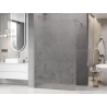 Mexen Kioto douchescherm Walk-in 130 x 200 cm, crackle transparant 12 mm, geborsteld nikkel - 800-130-101-97-04-X