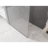 Mexen Kioto Πάνελ ντους Walk-in 80 x 200 cm, crackle διαφανές 12 mm, βουρτσισμένο νικέλιο