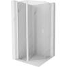 Mexen Mist L vijfhoekige draaideur douchecabine 80 x 80 cm, transparant, wit - 8A8L-080-080-20-00