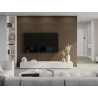 Mexen Lam-SF 02 lamele ścienne akustyczne 280 x 30 cm, filc 9 mm, fornir techniczny, Ciemny Orzech - S106-280-02-044