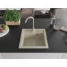 Mexen Vito granitische gootsteen met 1 bak en keukenmengkraan Telma, beige - 6503-69-670200-69