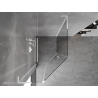 Mexen Mist L cabina de ducha pentagonal asimétrica con puerta abatible 90 x 100 cm, transparente, blanca - 8A8L-090-100-20-00