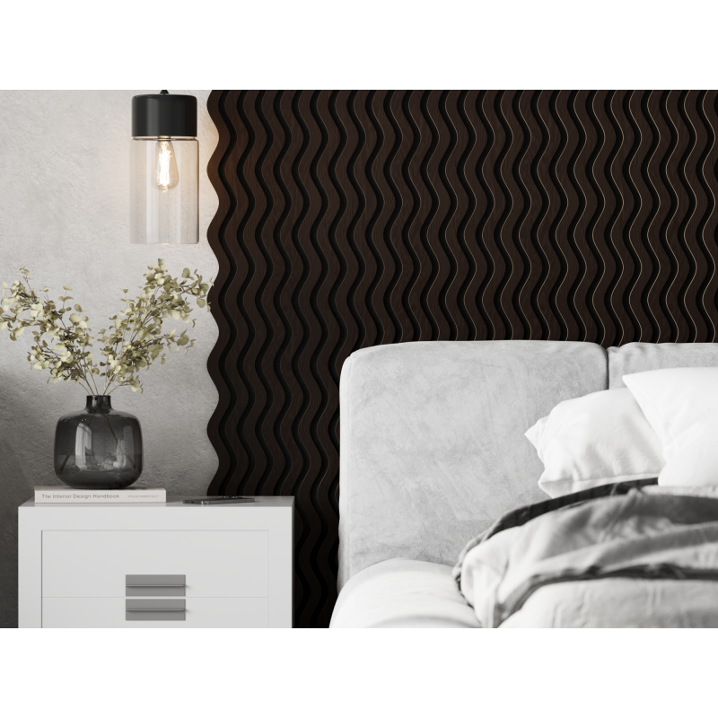 Mexen Lam-SF 02 Akustische Wandpaneele 280 x 30 cm, Filz 9 mm, Technisches Furnier, Schwarze Eiche - S106-280-02-046