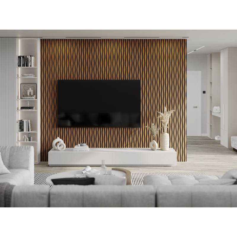 Mexen Lam-SF 26 lamele ścienne akustyczne 280 x 30 cm, filc 9 mm, fornir techniczny, Dąb Natural - S106-280-26-042