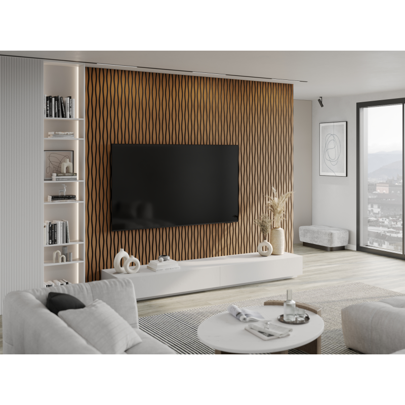 Mexen Lam-SF 26 lamele ścienne akustyczne 280 x 30 cm, filc 9 mm, fornir techniczny, Dąb Natural - S106-280-26-042