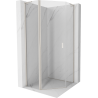 Mexen Mist L cabina doccia pentagonale a battente 100 x 100 cm, trasparente, nichel spazzolato - 8A8L-100-100-97-00