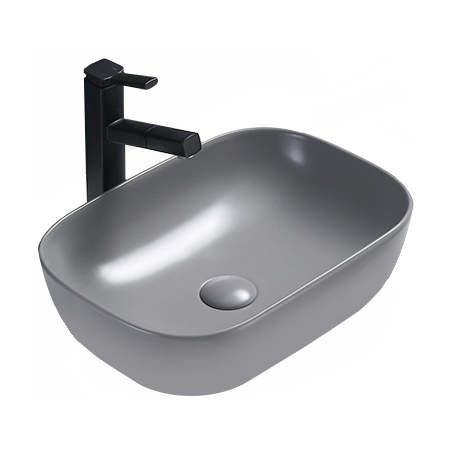 Mexen Rita lavatório de bancada 45 x 32 cm, cinza claro mate - 21084561