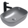 Mexen Rita lavabo da appoggio 45 x 32 cm, grigio chiaro opaco - 21084561