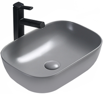 Mexen Rita umivaonik nadgradni 45 x 32 cm, svijetlo siva mat - 21084561