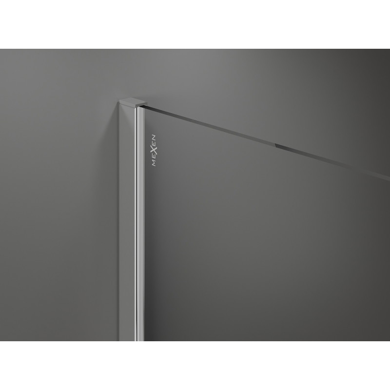 Mexen Kioto ścianka prysznicowa Walk-in 100 x 200 cm, brąz 8 mm, chrom - 800-100-101-01-32
