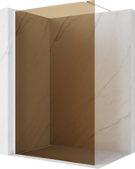 Mexen Kioto ścianka prysznicowa Walk-in 80 x 200 cm, brąz 8 mm, biała - 800-080-101-20-32