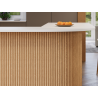 Mexen Ovalo 02 Gerillte elastische Wandlamellen 280 x 36 cm, technisches Furnier, Gebleichte Eiche - S130-280-02-040